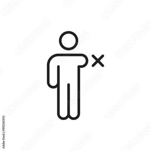 Person with missing hand or arm mobility symbol icon