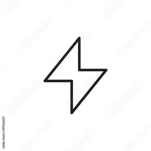 Lightning bolt flash icon for speed and power