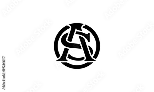 AS logo or SA initial letters monogram logo