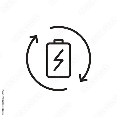 Recycling and Renewable Energy Storage Icon