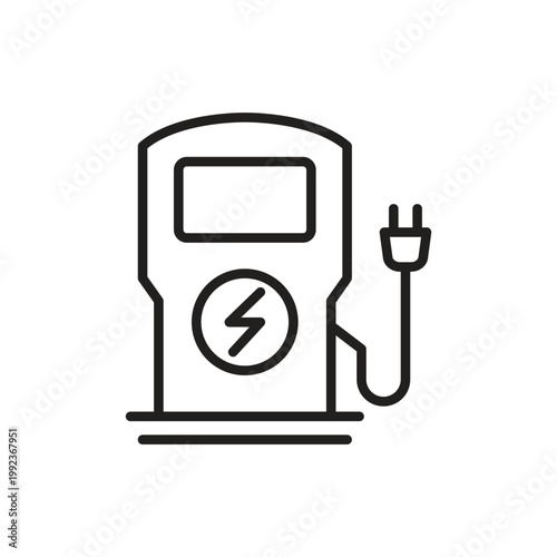 Electric vehicle charging station pump icon