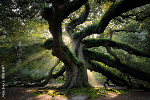 large oak, AI generated