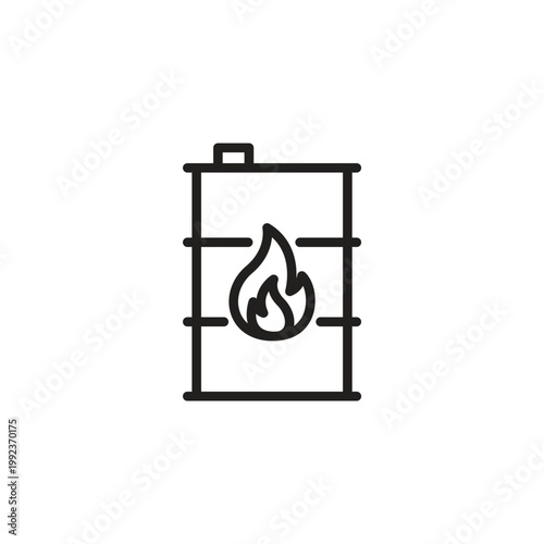 Flammable energy oil barrel icon