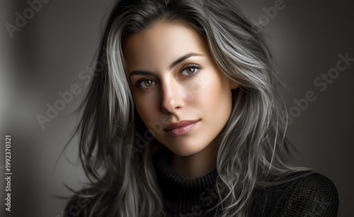 beautiful woman portrait, AI generated
