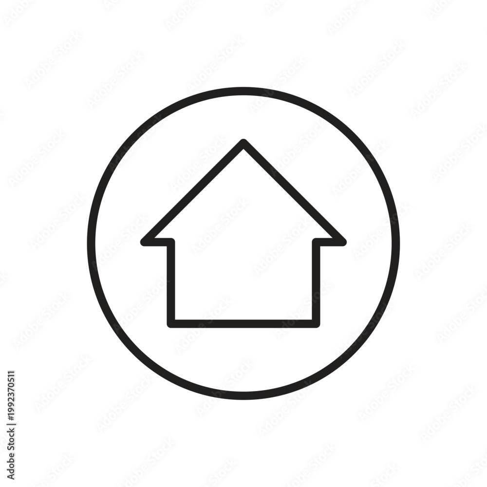 Fototapeta premium Sustainable smart home and real estate property icon