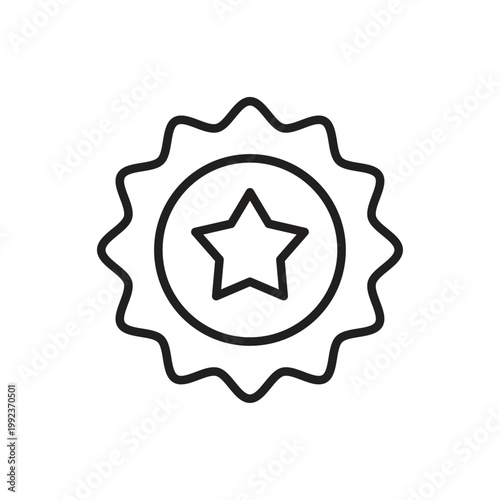 Premium quality guarantee and certified award badge icon