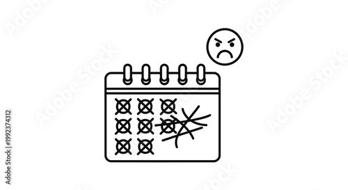 Overwhelmed calendar, stressed schedule, busy planner, deadline anxiety