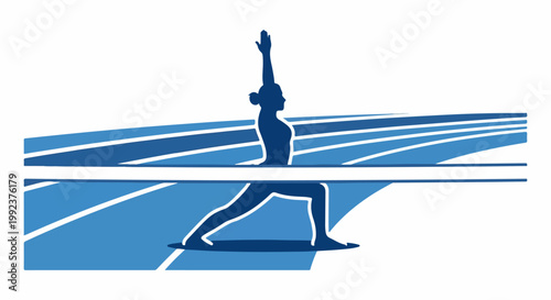 Woman in Running Pose Track.