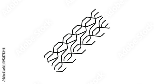 Chain link pattern, metallic texture, black chainmail design, vector graphic