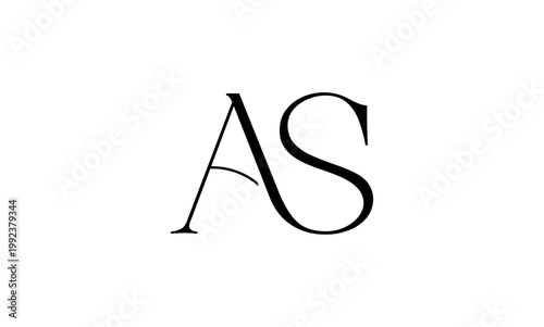 AS initial letter logo or AS monogram