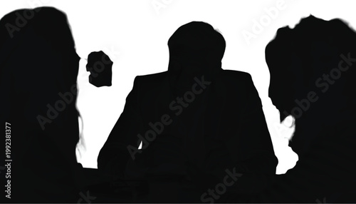 Group of colleagues sit together in a meeting to discuss corporate strategy and business planning.