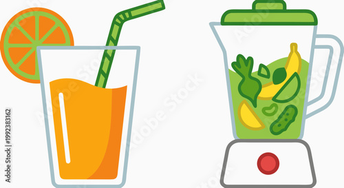 Tableau sur toile Juice bar menu