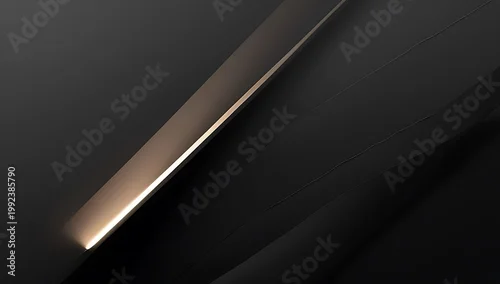 Obraz Abstract Dark Metallic Surface with Warm Light Glint