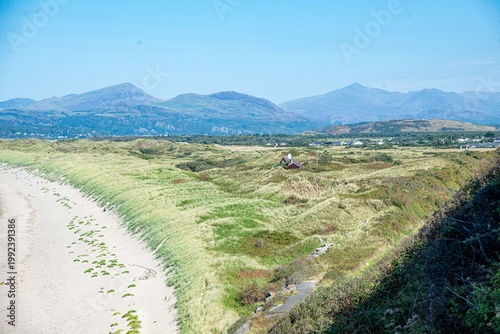 Eryri from above Harlech beach