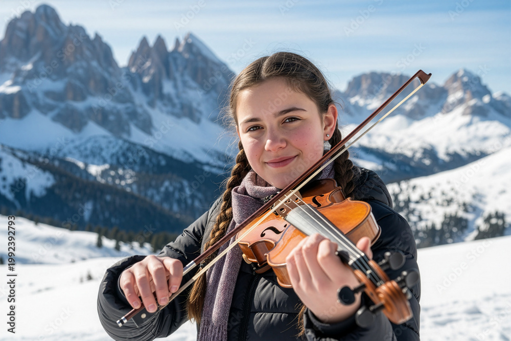 Fototapeta premium La petite violoniste