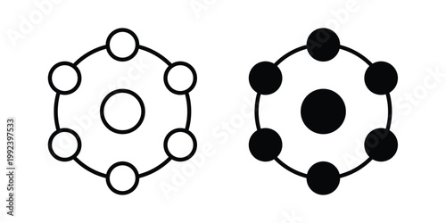 Antioxidant icon design concept. Stroke and flat icons set