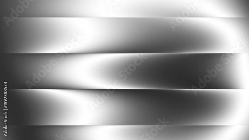 Metallic Gradient Waves Abstract Black, White, and Gray Bands, A Whimsical Symbol of Reflection, Motion, and Depth
