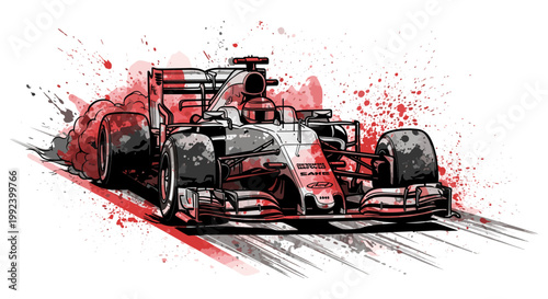 Formula 1 Car Speeding