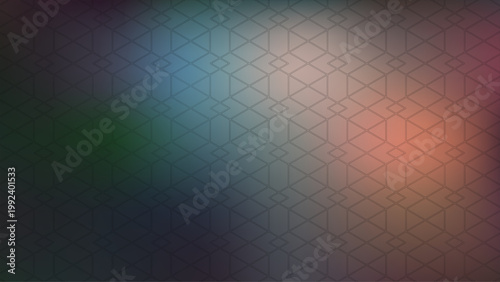 Dark abstract background with geometric overlay and muted color diffusion.
