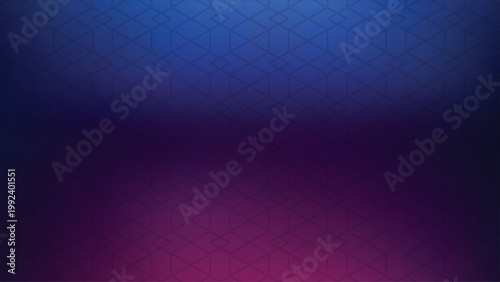 Dark blue and purple gradient background with geometric lattice overlay.