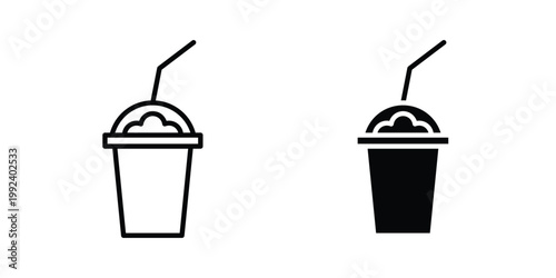 Frappe icon design concept. Stroke and flat icons set