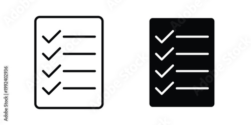 Guidelines icon design concept. Stroke and flat icons set
