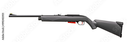 Bild auf Leinwand Modern Black Pneumatic Air Rifle Isolated
