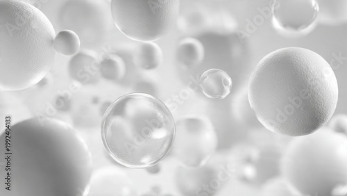 Floating Scientific Spheres in Monochrome