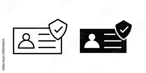 KYC icon design concept. Stroke and flat icons set