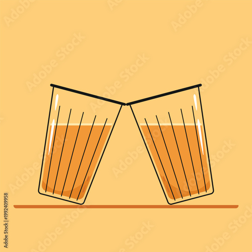 Indian hot drink vector. Indian chai icon. Chai is Indian drink. Kerala tea shop illustration vector eps. Indian Kerala roadside. Kerala tea shop line drawing. Kerala Old.