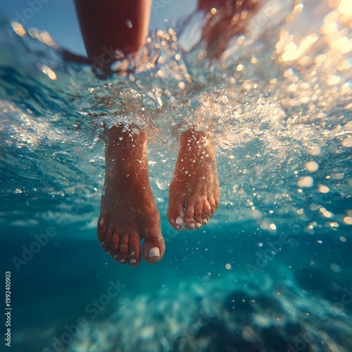 Plongée sous-marine aux pieds nus
