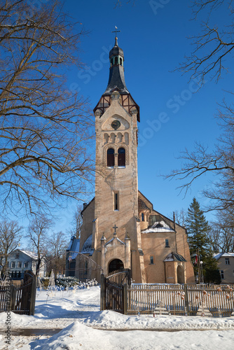 Old ancient Dubulti Lutheran Church in Jurmala, Latvia. 