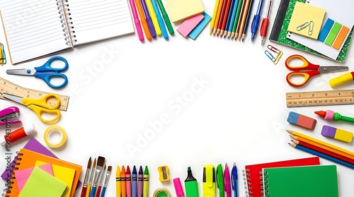 Creative Back to School Classroom Scene with Modern Learning Environment Illustration