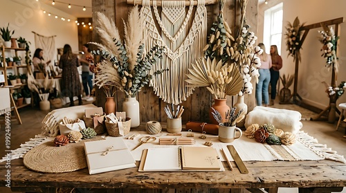 Creative Back to School Classroom Scene with Modern Learning Environment Illustration