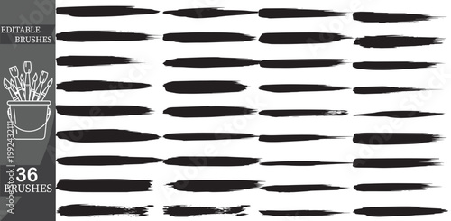 Eco-friendly brushes, sustainable makeup, 36 brushes set, black and white