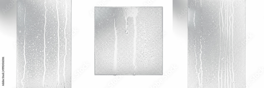 Condensation Effect Glass Frame Mockup - Effet de condensation sur cadre en verre - Kondenswasser-Glasrahmen - Marco de efecto de condensación - Misty Cold Texture Graphic for Design Projects