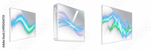 Digital Screen Glass Frame Mockup - Cadre en verre d'écran numérique - Digitaler Bildschirm-Glasrahmen - Marco de vidrio de pantalla digital - Smart Device Glassmorphism UI Mockup Resource Asset