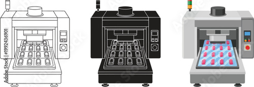 Automated pharmaceutical packaging machine 3D printing or blister pack production industrial equipment for medicine manufacturing