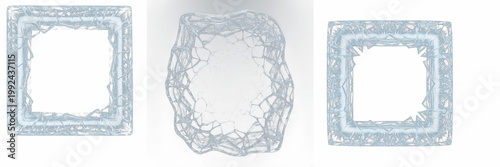 Obraz na plátne Crystal Clear Glass Frame Mockup - Cadre en verre cristallin - Kristallklarer Gl