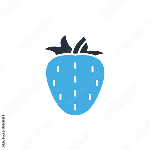 strawberry icons minimalist flat style design, strawberry Vector illustration on white background