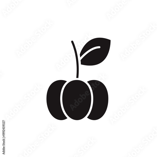 acerola icons minimalist flat style design, acerola Vector illustration on white background
