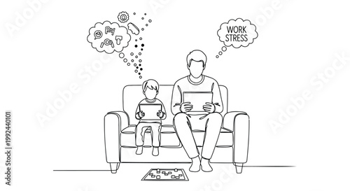 Father son gaming, couch, video games, family fun, leisure activities
