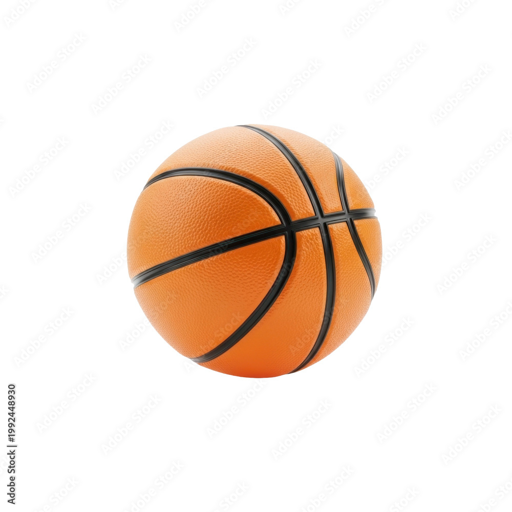 Fototapeta premium Classic orange basketball with textured surface