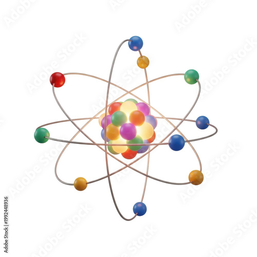 Colorful Atomic Structure Illustration