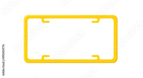 Yellow License Plate Frame Holder