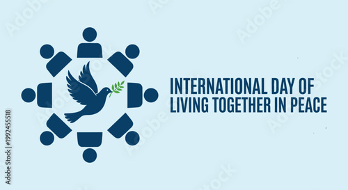 International day of living together in peace commemorative graphic