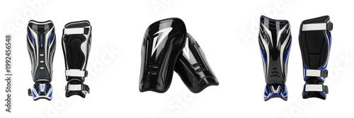 Tableau sur toile Soccer shin guards protective leg shields Espinilleras Protège-tibias Schienbein