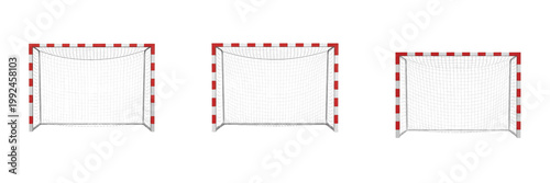 Canvas Print Handball goal with net Portería de balonmano But de handball Handballtor profess