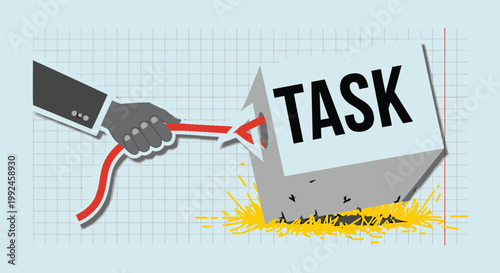 Vector task management, to do list, productivity concept, business organization