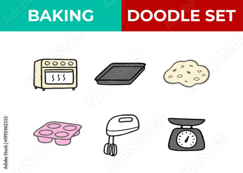 Baking doodle set
Vector doodle set on a white background